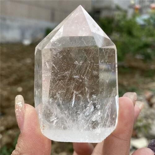 Healing Rutile Crystal Tower Rutilated Quartz Obelisk Mineral Stones for Spiritual Meditation, Collection, Gift, Home Decoration