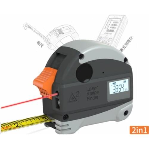 2 in 1 30M Handheld Digital Laser Tape Measure Distance Measurer Infrared High Precision Construction Tape Measure Tool