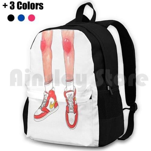 Sneakers Outdoor Hiking Backpack Riding Climbing Sports Bag Sport Sports Basketball Player Ball Red Yellow Process Trust The
