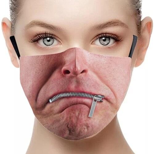 Masque Spoof Funny Simulation Printing Adult Mask Men Women Halloween Cospaly Protection Cycling Sports Breathable Party Masks