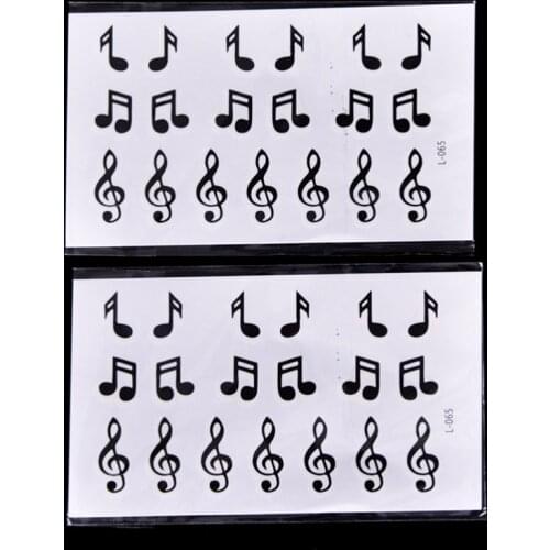 Music Note Musical Note Water Transfer fake tattoo flash tattoo for girl women men Waterproof Temporary Tattoo Sticker