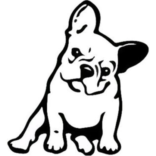 11.5*12.7CM FRENCH BULLDOG Dog Vinyl Decal Window Decoration Lovely Animal Car Sticker Black/Silver for Citroen Stickers