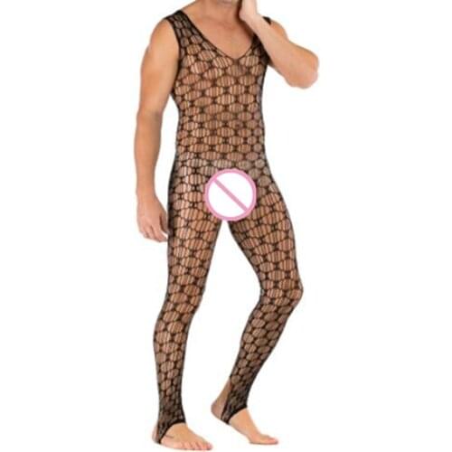 Creative Sexy Lingerie Bodysuit Exotic Plus Size Men Sleepwear Porno Nightgown Sexy Costumes Body Stockings Male Underwear