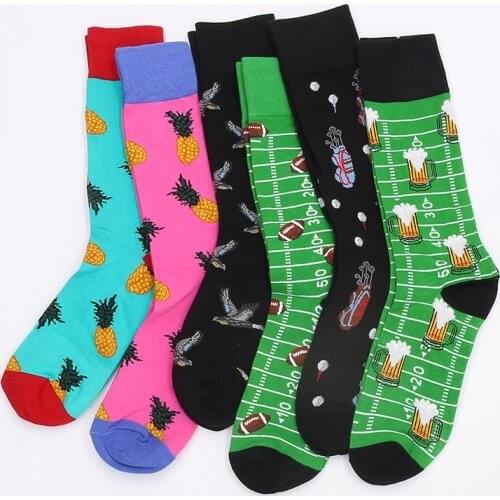 Novelty Happy Funny Men Graphic Socks Funky Novelty Sock New Style Socks Soft Breathable For Man Woman Christmas Gift