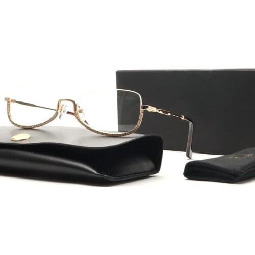 2020 cat Progressive Multifocal Glasses diamond Small frame oval Reading Glasses Leopard Frame Prescription Eyeglasses FML