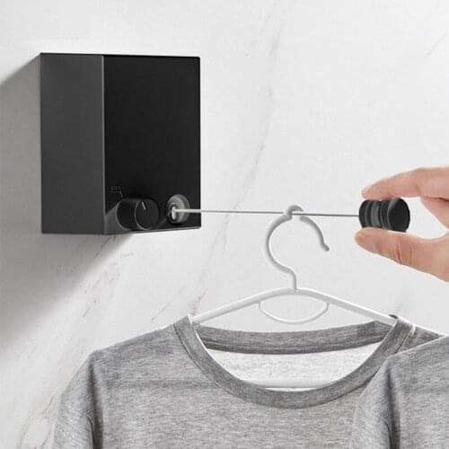 Portable Hanging Rack Clothing Portable Retractable Stainless Steel Clothesline Laundry Racks Home Hanging Rope Drying Hangers