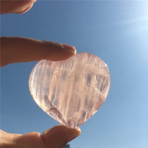 Rare natural starlight rose quartz crystal heart pink crystal heart symbol of beautiful love for wedding&home decoration