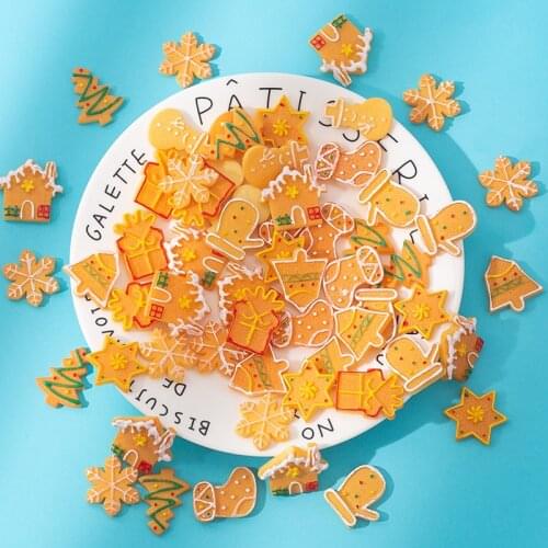 10pcs/lot Resin Christmas Charm flatback Charm For DIY Hair Bow Scrapbooking Decoration