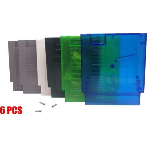 Ruitroliker 6pcs/set 6pcs/set Multicolor Carts Case Cartridge Shell Replacement with screws For NES