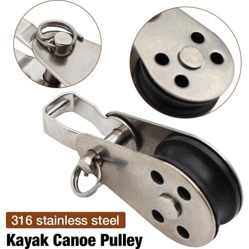 316 Stainless Steel Marine Grade Kayak Canoe Pulley Reduce Load Flexible Pulley Boat Accessories in stock