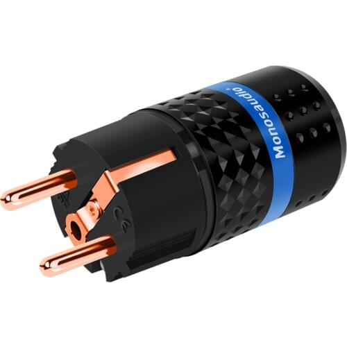 Monosaudio E102/F102 99.998% Pure Copper Schuko Power Plug European standard Power Connector IEC Female Plug