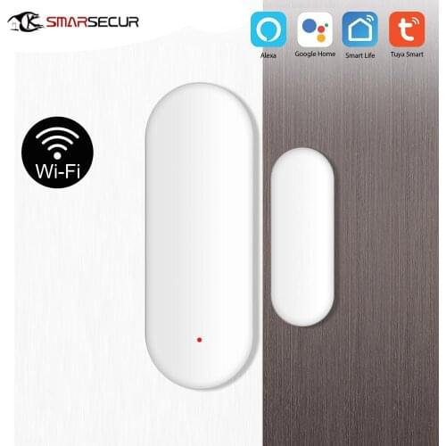 Tuya Smart WiFi Door Window Sensor Magnetic Contact Mobile APP Remote Control Alarm Push Work With Alexa Google Assistant IFTTT
