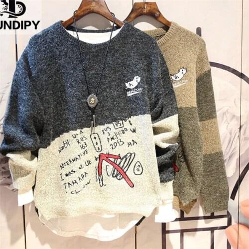 2021 Streetwear Vintage Style Harajuku Knitting Sweater Anime Cut Cartoons My Neighbor Totoro Sweater Pullover