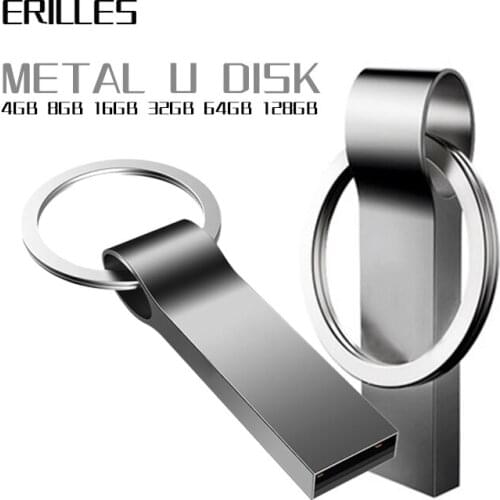 High quality Flash Drive 4GB 8GB 16GB 32GB pen drive 64GB 128GB Pendrive usb flash drive 2.0 Metal memory sticks with key chain