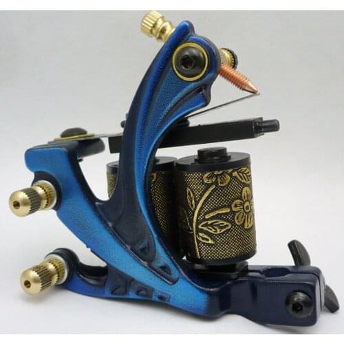10Pcs/lot Pro Casting Iron Tattoo Machine 10 Wraps coil stainless steel Tattoos Body Art Gun Coil Machine LPC-ITM-7058-4D