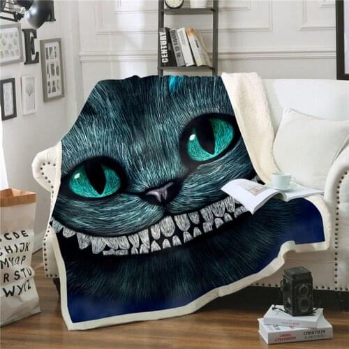 Funny Animal 3D Print Quilts Anime Fleece Throw Blanket Popular Travel Office Washable Bedspread Fashion Plush Blanket
