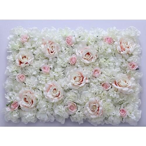 40X60cm Artificial Silk Flower Wall Panel White Flowers Hydrangea Wedding Decoration Wedding Party Backdrop Decor 12pcs/lot