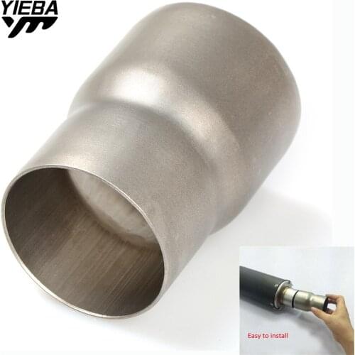 60MM to 51MM Exhaust Adapter Reducer Connector Pipe Tube FOR YAMAHA YZF-R15 YZF600 R1 R6 R6S USA VERSION XJ6 DIVERSION MT07 MT09