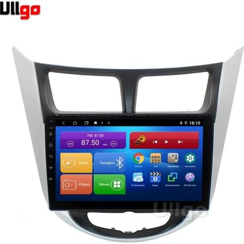 Android 10.0 Car Head Unit for Hyundai Solaris Accent Verna Autoradio GPS 1 din Car Radio GPS in Dash GPS with BT Wifi RDS