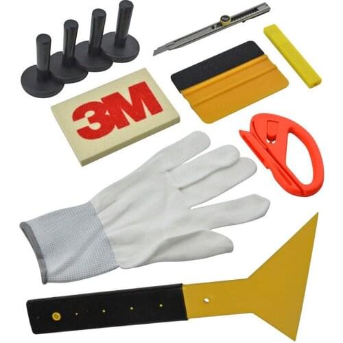 Car Window Body Tint Film Wrapping Magnet Squeegee Cutter for Decals Install DIY