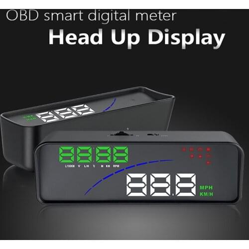 Car HUD Head Up Display Overspeed Voltage Alarm Digital Car Speedometer Projector OBD2 Smart System For Most The Car Dashboard