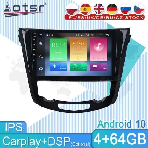 For Nissan QASHQAI X-trail 2014 2015 2016-2019 Car Multimedia Player Stereo Android Audio Radio Tape Recorder GPS Navi Head Unit