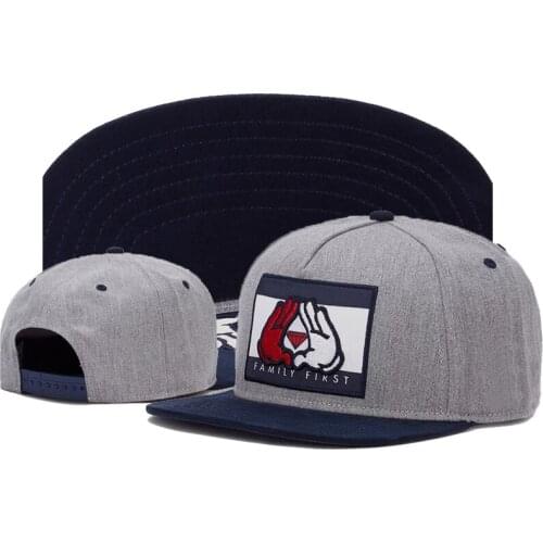 Brand Hands Snapback Hat Baseball Cap for Men Women Sport Hip Hop Summer Sun Headwear Protection Cotton Gray Adjustable Unisex