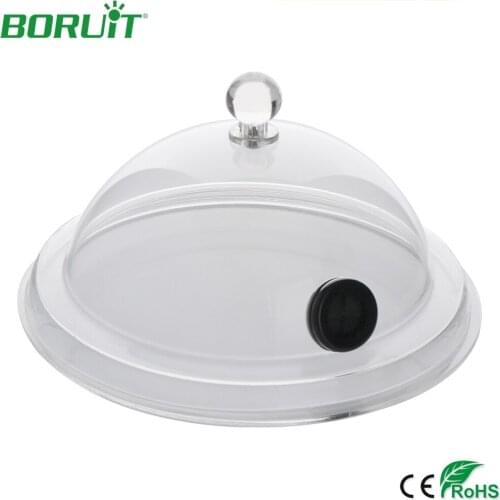 BORUiT 6/10/12 Inch Smoke Lid Molecular Cuisine Cover Hood for Smoking Food Cold Generator Kitchen Tool