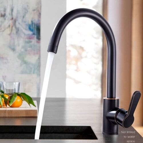 Black Full Copper Kitchen Water Tap Dish Washing Basin Hot And Cold Mix Water Tap Dish Washing Basin Wash The Dishes Pool