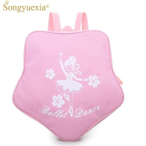 1Pc Star Design Pink Ballet Bags For Girls Printed Child Backpack For Dance Ballerina Kids Bags Ballet Bag Princess Dance Bags
