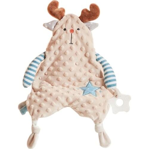 Baby Soother Appease Towel Cute Animal Doll Teether Infants Comfort Sleeping Toy