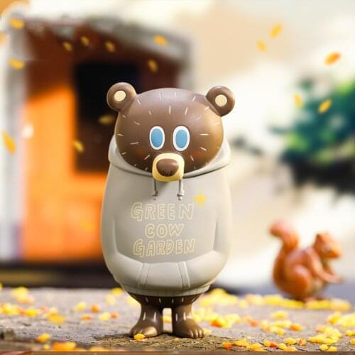 Blind Box Toys Figure Original Mini Bear and Mini Pig 13Style Random Surprise Anime Model Guess PVC Figurine Doll 12Pcs/Set