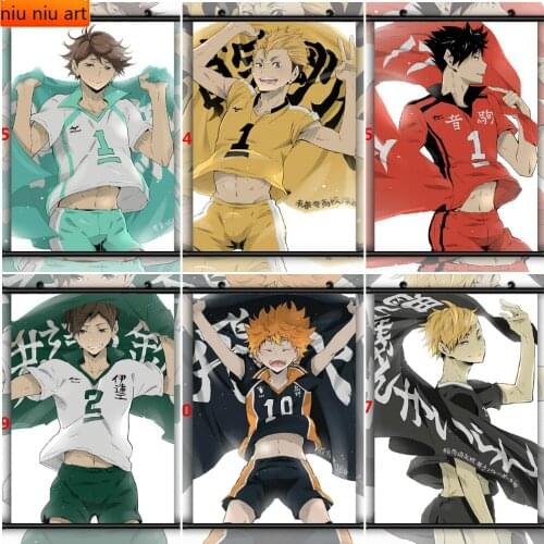 Haijiu! ! Banner Banner Anime Diamond Painting Diamond Inlaid Diamond Mosaic Diamond Embroidery Cross Stitch Kits Home Decor