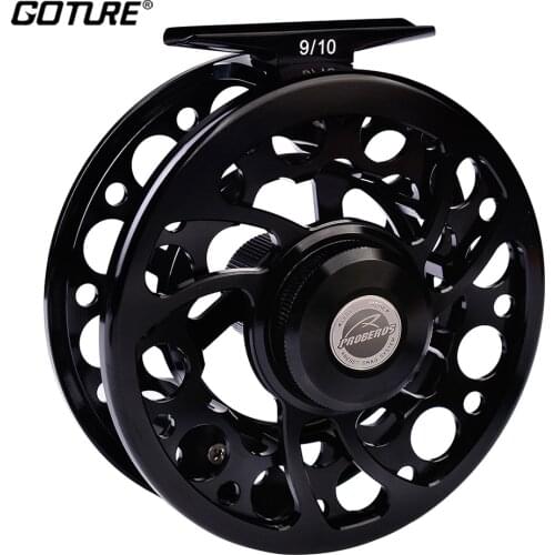 Goture 5/7 7/9 9/10 WT Fly Fishing Reels CNC-machined Die Casting Large Arbor Fly Reel 2+1BB 1:1 For Trout Fishing Accessories