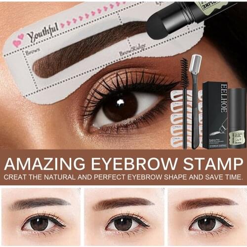 Makeup Kit Eyebrow Stamp Shaping Kit Kind Eyebrow Stencil Shaping Eye Brow Gel Stamp Perfect Eyebrow in Seconds Cosmetics