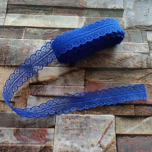 Beautiful Wholesale 10 Yards 28mm Width Blue Embroidery Lace Ribbon DIY Jewelry Clothing Accessories For Sewing