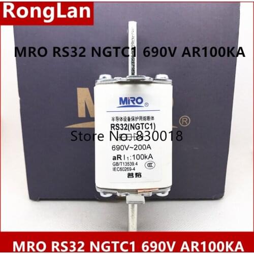 Mingrong RS32 NGTC1 Fast Fuse 690 V/660V RS32 32A 40A 50A 63A 80A 100A 120A 125A 150A 160A 200A 250A 300A AR100KA-5PCS/LOT