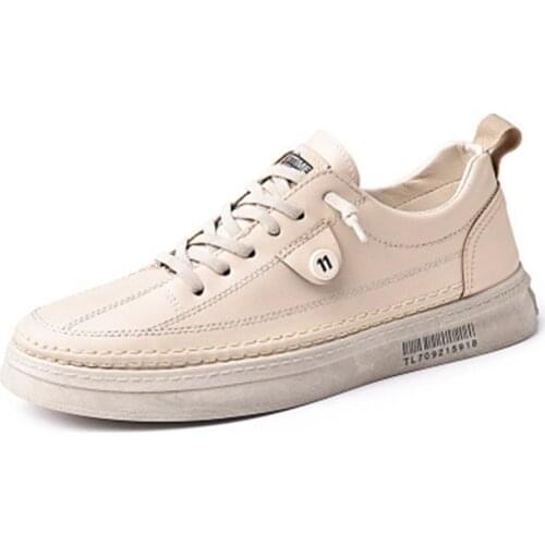 2021 Early Autumn New Concise Style Mens Vulcanize Shoes Breathable Low Heel Lace-up Rubber Shallow Shoes Non-slip for Daily