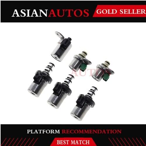 Set of 6 Tested 4F27E Transmission Shift Solenoid Complete Kit for Ford Mazda