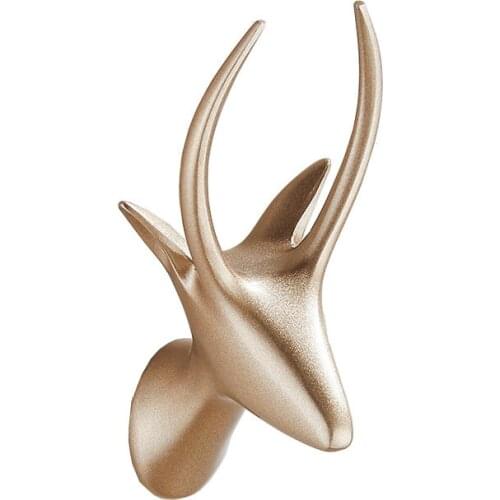 Deer Head Wall Hook Towel Hooks Shower Black Bathroom Hook Gold Coat Hook Robe Hook Hat Hook Hanger White Chrome
