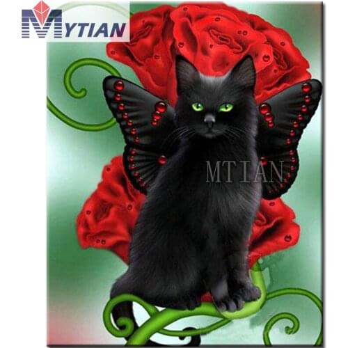 NEW DIY 5D Diamond Mosaic Rose Cats home decor 3d Diamond Painting Cross Stitch Kits resin Diamond Embroidery Patterns wall art