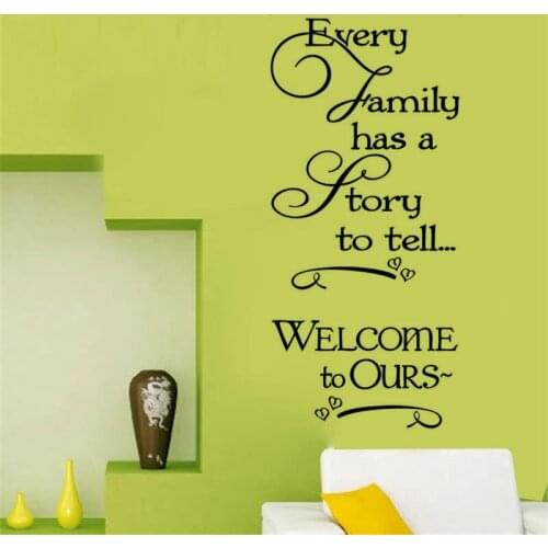 Perfect Quality Wallpaper Every Family Has A Story Vinyl Wall Decal For Living Room Lettering Sticker Quotes Home Decor ZA531