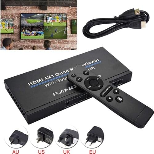 Switcher Seamless Multiviewer Switch IR Screen Splitter Converter HDMI 4x1 Switch Quad Multi Viewer 5 Modes for PS3/PC/STB/DVD