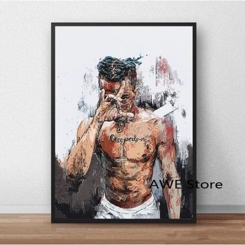 Posters And Prints Xxxtentacion Music Rapper Singer Pictures On The Wall Canvas Painting Hip Hop Decorative Home Decor Quadro