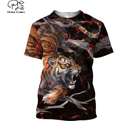 PLstar Cosmos Beautiful Tiger 3D Printed Animal T-shirt Harajuku Streetwear Men/Women Short Sleeve Drop Shipping Style-T26