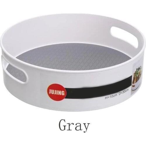 Multi-Function Anti-Skid Rotary Storage Tray Display Plastic Rotary Kitchen Bathroom Party Shelf 360 Rotation Cosmetic Desk