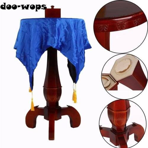 Embossed Round Floating Table with Anti Gravity Box + Candlestick Magic Tricks Magician Stage Illusions Gimmick Flying Magia Fun