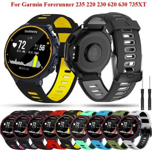 Watch Band For Garmin Forerunner 735XT 735/220/230/235/620/630 Watch Soft Silicone Strap Replacement WatchBand Bracelet Correa