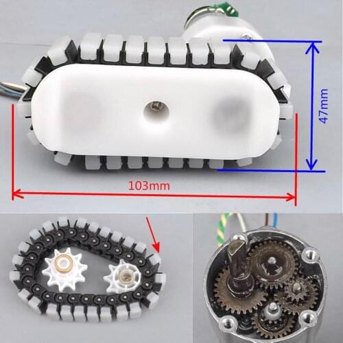 12V Sweeping Robot Gear Motor RC Robotic Tracked Tank Gearbox Crawler Sweeping Gear Motor DIY RC Toy Kit Remote Control