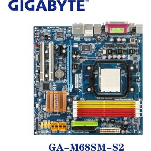 Socket AM2 For NVIDIA GeForce 7025 Gigabyte GA-M68SM-S2 Motherboard DDR2 8GB GA M68SM S2 M68SM-S2 Systemboard MicroATX Used